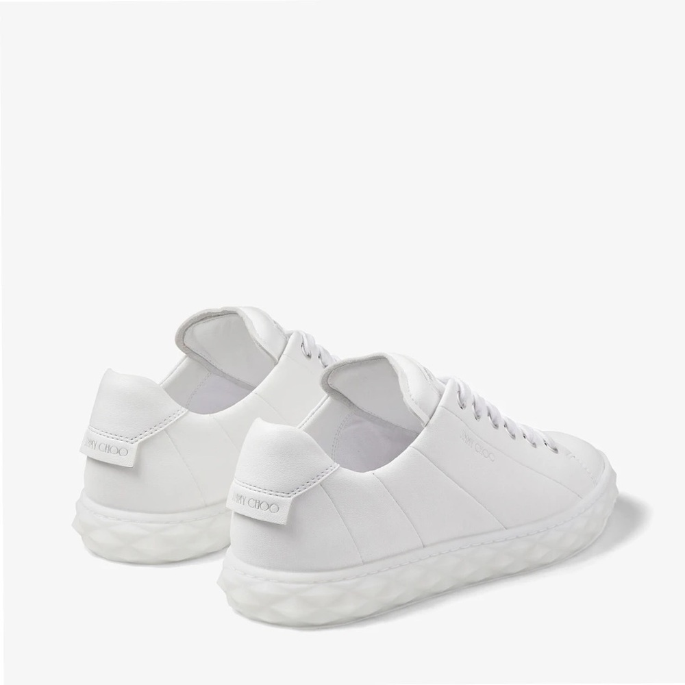 Jimmy Choo Diamond Light/F Leather Low-Top Trainers - Picture 3 of 16
